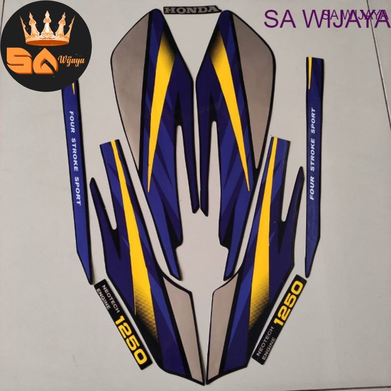 striping honda gl max glmax 1997 1998 neo tech kuning biru list body standar berkualitas murah Premi
