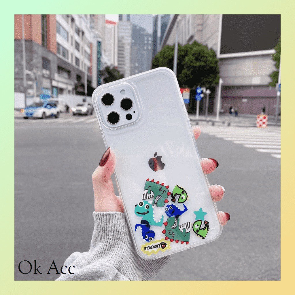 SoftCase Glitter air Dino Iphone 6 6s 7 8 SE 6+ 6s+ 7+ 8+ X Xs Xr Xs Max 11 12 13 Pro FH04