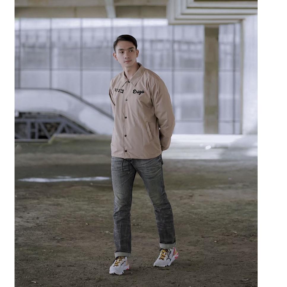 u1U5g-- Jaket coach pria erigo original 100% terbaru warna cream / hitam / army japan full print dis