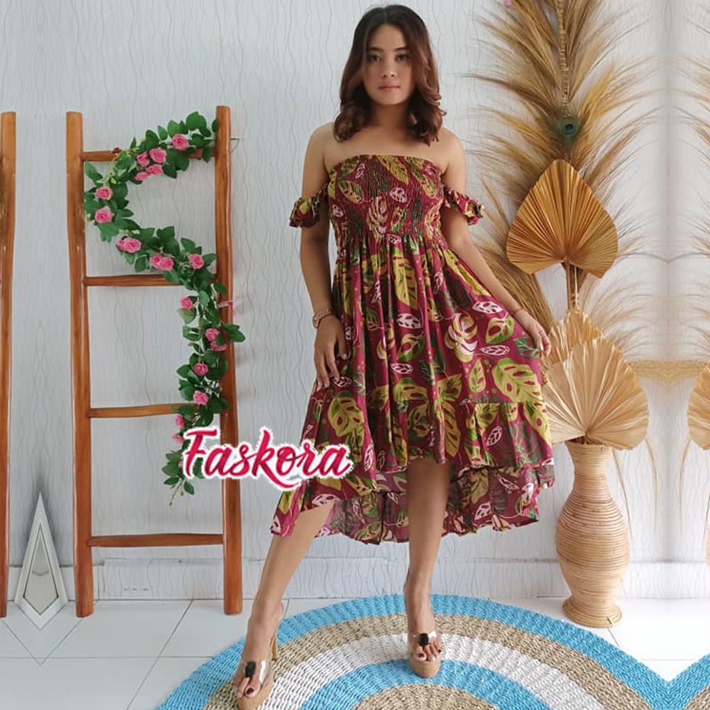 Pakaian Wanita Terbaru Dress Casual Dress / Dress Kerut Dada Panjang / Dress Janda Bolong Premium