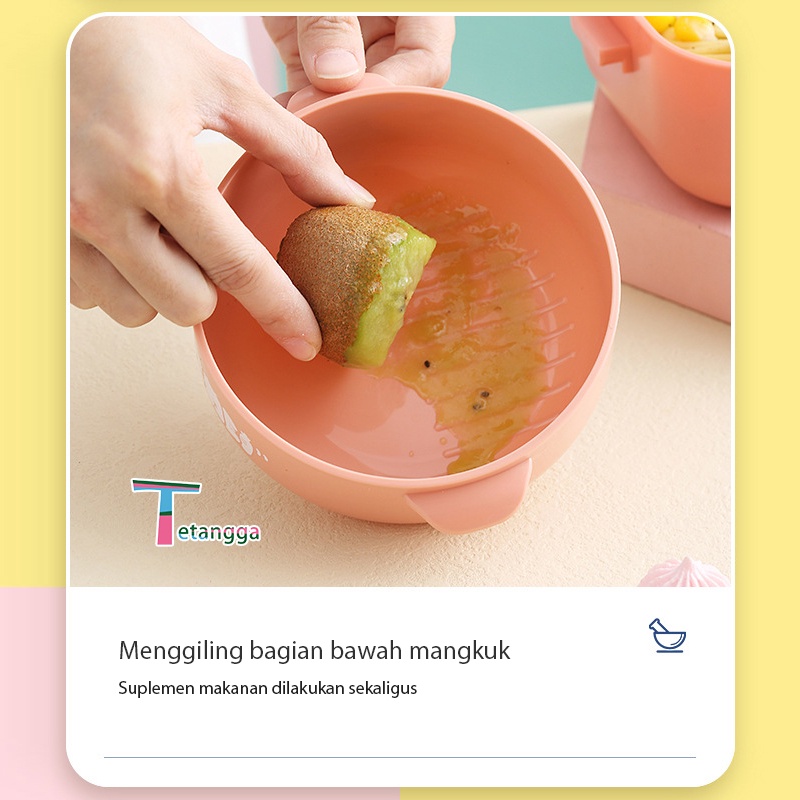 Kotak Makan Siang Portabel Bahan Jerami Gandum  Anti Bocor Untuk Anak Mangkuk Mie / Free Gunting Sendok