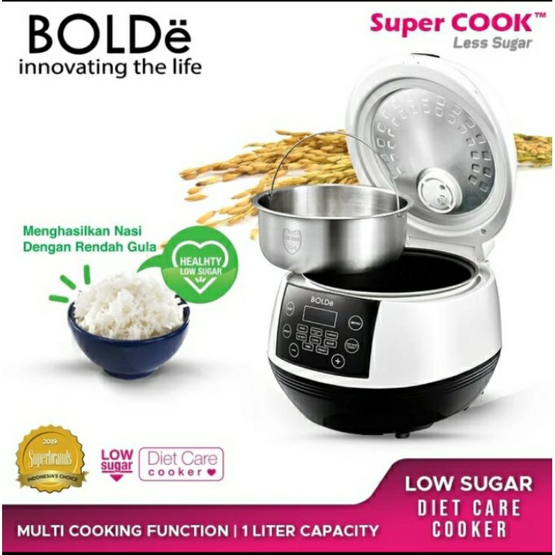super cook less sugar Rice Cooker 1 liter Bolde Low carbo