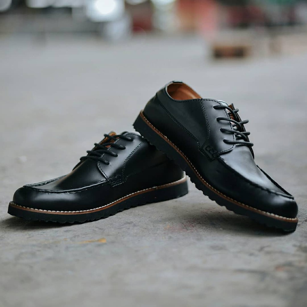 COSTA BLACK |ManNeedMe x FSTP| Sepatu Pantofel Pria Semi-Boots Formal