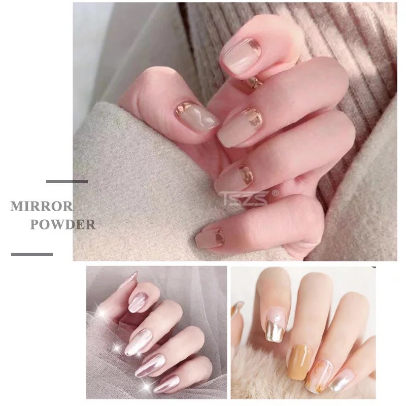 NAIL CHROME POWDER COMPACT JAPAN NAILS STYLE / bubuk chrome gold powder kuku chrome hologram nail