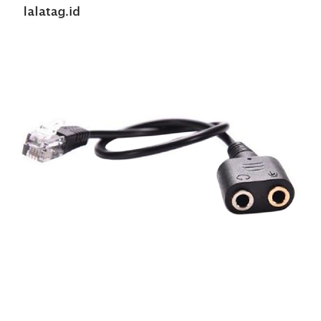 (Flyag) Adapter Konverter Jack 3.5mm Female Ke RJ9 Untuk Headset / Telepon (ID)