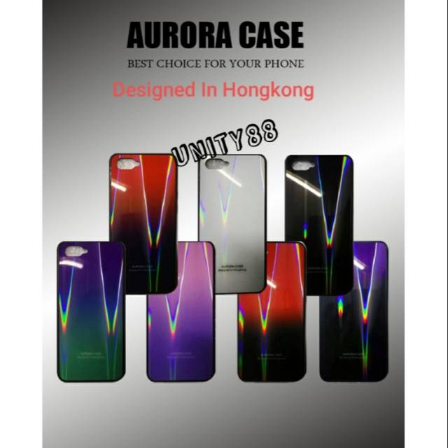 Samsung A51/ A71/ S11 Plus S20 Ultra Aurora Rainbow Case Terbaru 2020 Designed in Hong kong