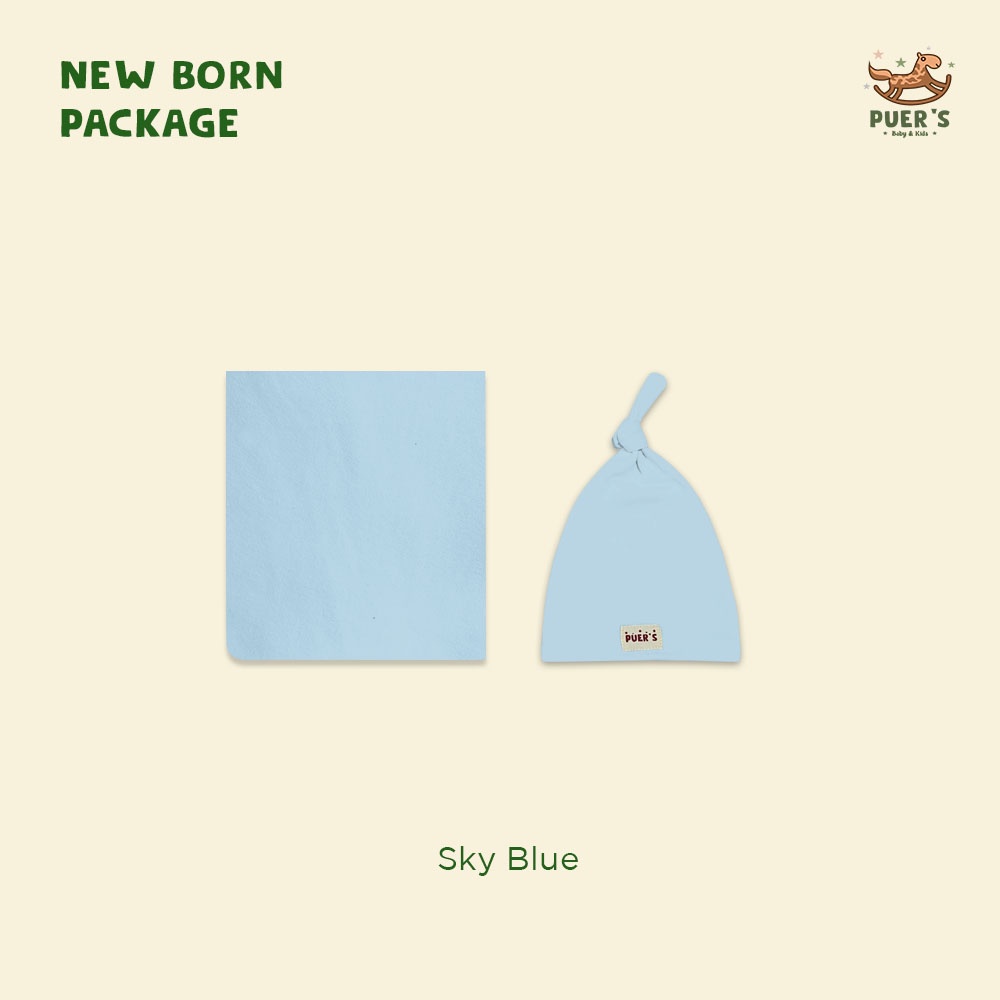 NEWBORN PACKAGE (SWADDLE SET) SKY BLUE POLOS