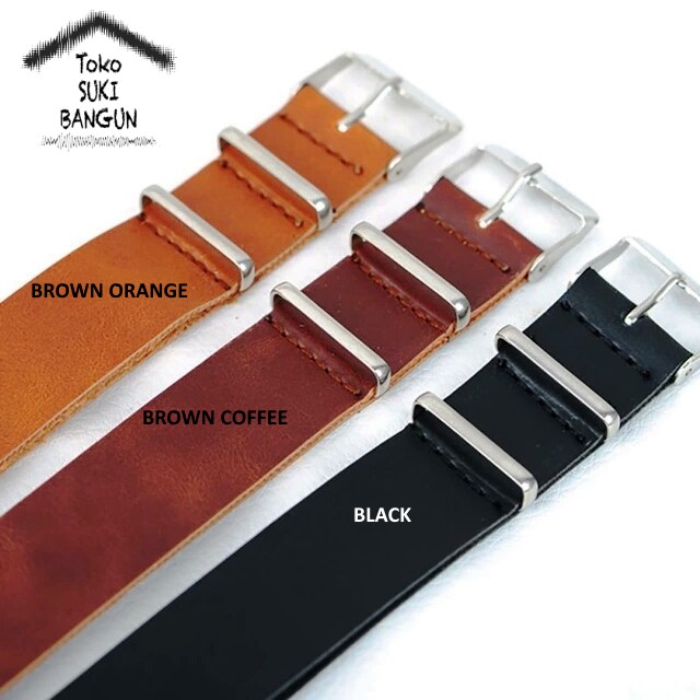 TALI JAM 18mm Nato Classic Synthetic TPU Leather Watch Strap