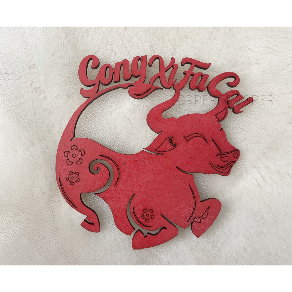 Cake Topper/ Topper Kue / Hiasan kue Chinese New Year CNY Gong Xi FaCai Imlek Sincia