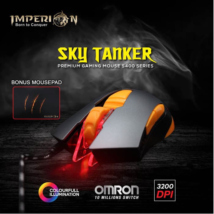 Mouse Gaming Imperion S400 Sky Tanker mouse macro imperion S400