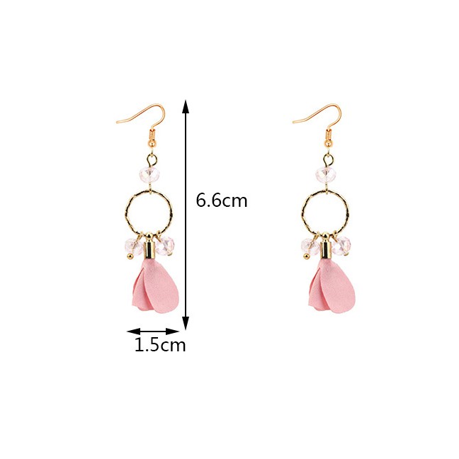 LRC Anting Gantung Elegant Petal Shape Decorated Y5851X