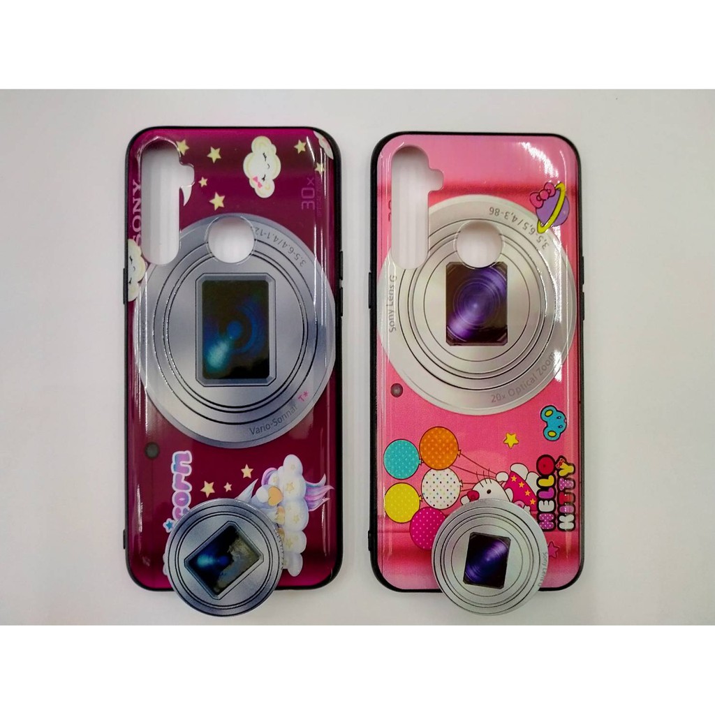 Casing REALME 5 5i C3 Case Fuze Casing Camera GRATIS Popsocket Karakter Lucu