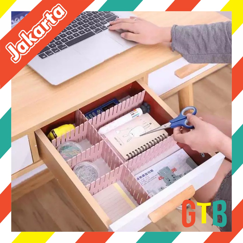 ❤GTB❤ sekat laci DIY papan sekat isi 4 keping pemisah pembatas partisi R598