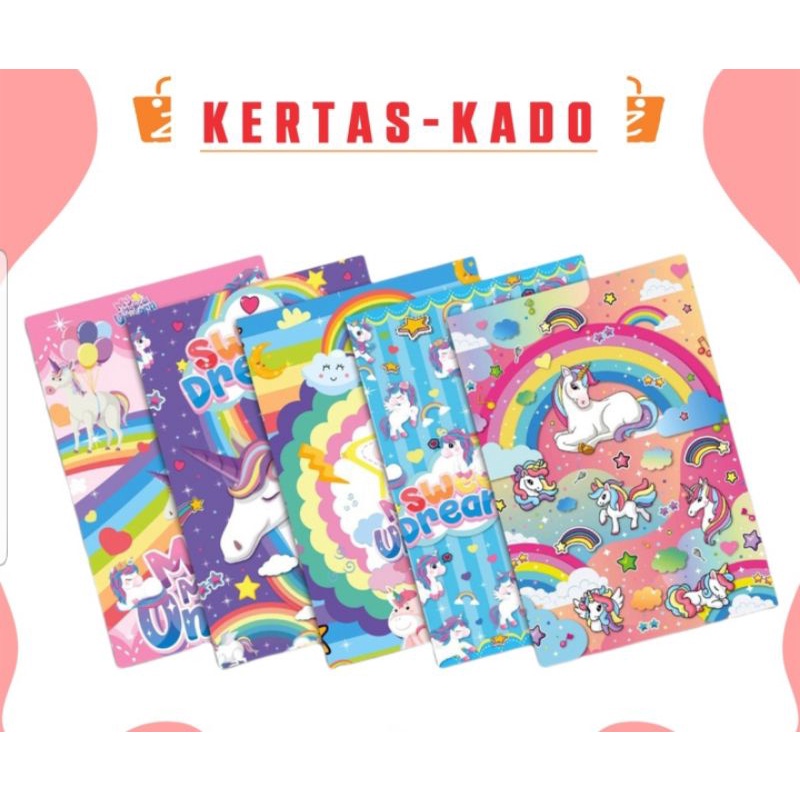 Kertas kado untuk bungkus barang yang dibeli