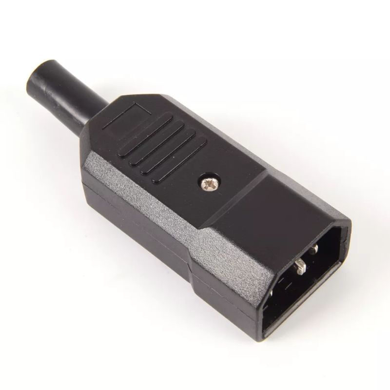 Konektor Steker Kabel AC IEC C14 Male Plug Adapter 3 Pin