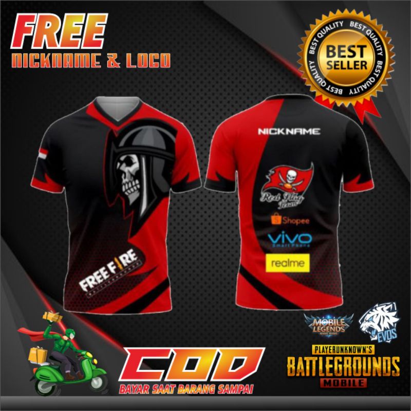 Jersey Kaos Baju Gaming ONIC MLBB, PUBGM, free nick+logo