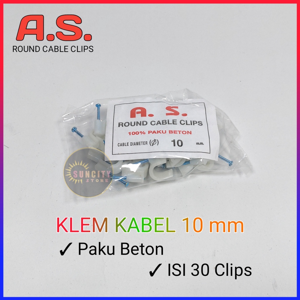 AS Klem Kabel / Klip Kabel Murah isi 30 Pcs