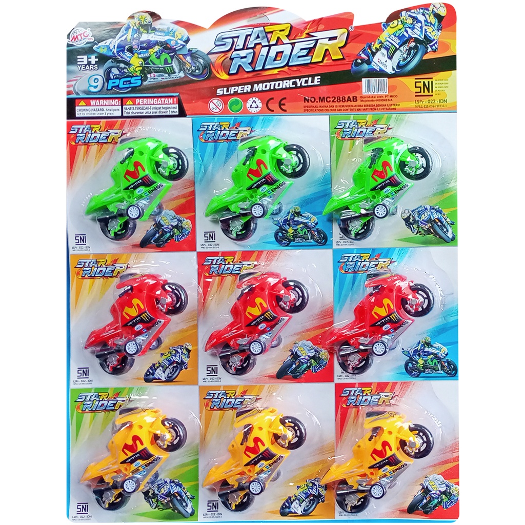 MAINAN MOTOR GP PULLBACK STAR RIDER / MAINAN MOTOR BALAP MOTOR SPORT