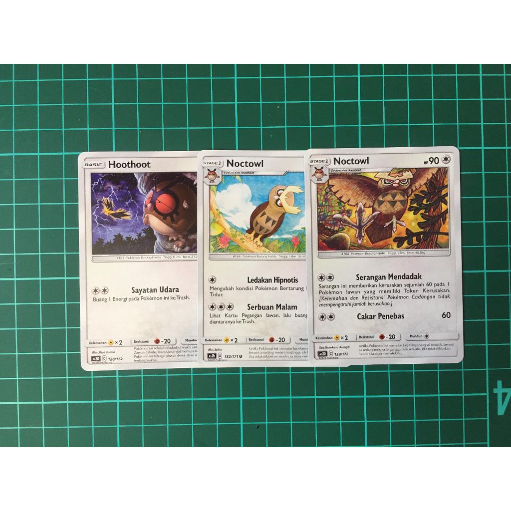 Evoline Hoothoot Noctowl Kartu Pokemon TCG Indonesia