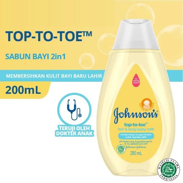 Johnson's Baby Top To Toe Hair &amp; Body Baby Bath Sabun Bayi 200 ml