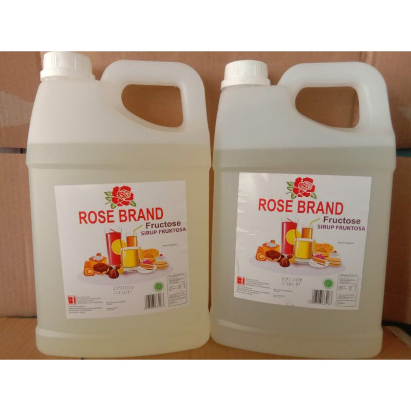 

Gosend, grab, shopee Gula Cair Fructose Fruktus Simple Syrup merk Rose Brand Jerigen Isi 5 kg