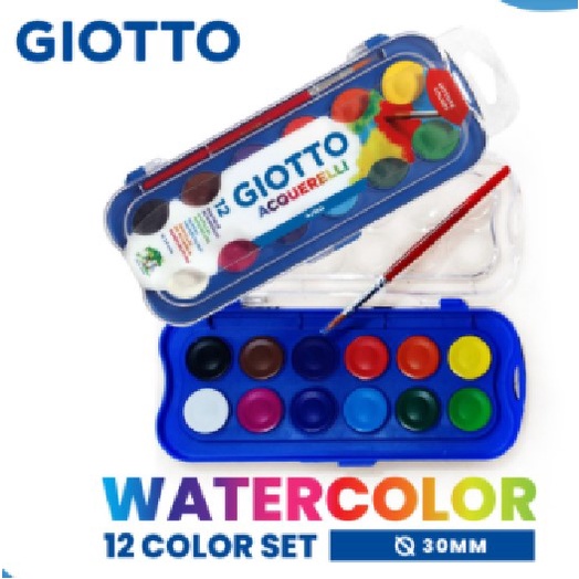 

Giotto Acquerelli MINI 12 Warna Cat Air 23 mm Padat Giotto Watercolor Solid Water Color