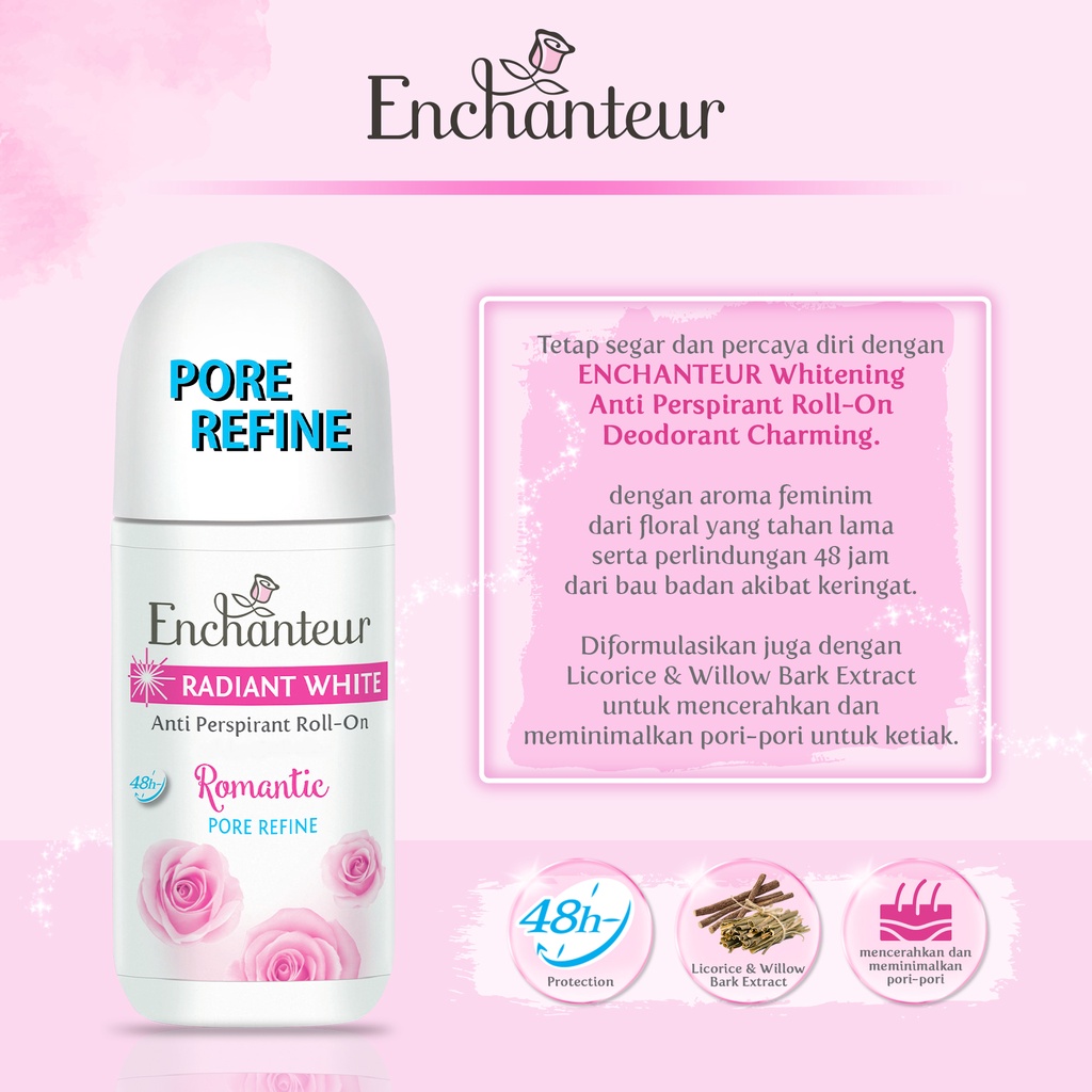 Enchanteur Romantic Roll On Deodorant Whitening 40 ml x2