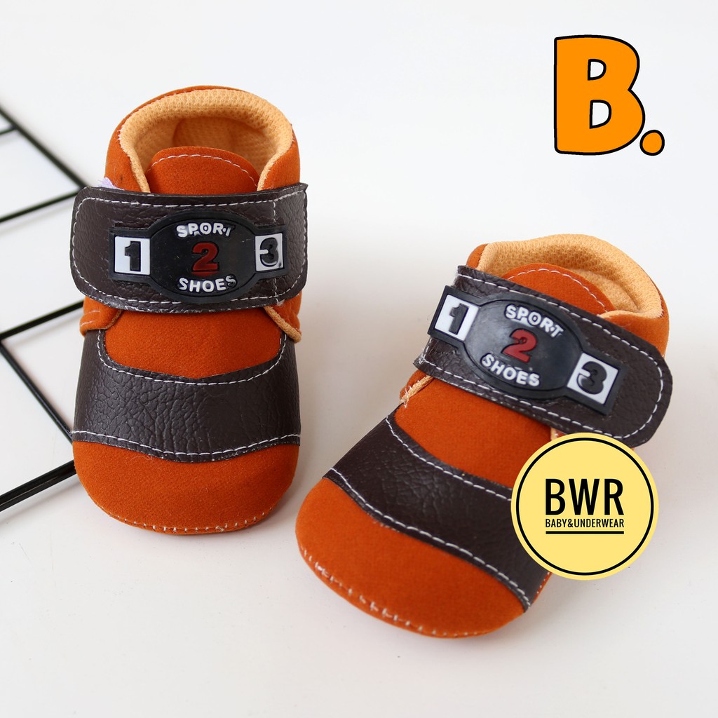 Pilih Warna || Sepatu Bayi Laki Laki BJORR / Baby Shoes 3 6 Bulan  - Bwr IX