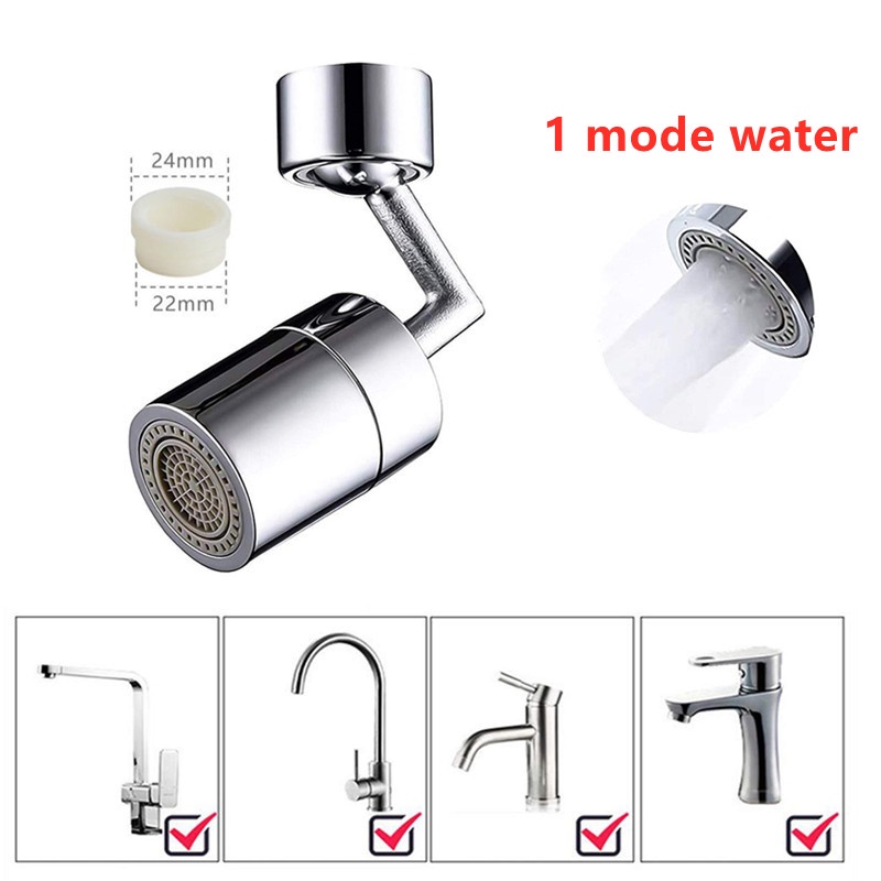 ★720 Degrees★ Sambungan Kran Air/Splash Filter Faucet Spray Head/Sambungan Kran Air Anti Splash Filter/Rotatable Splash Water Filter Nozzle Tap Head