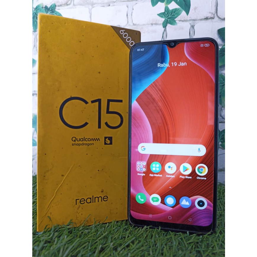 realme C15 Ram 4GB Internal 64GB HP Second Seken Bekas  Fullset [murah]