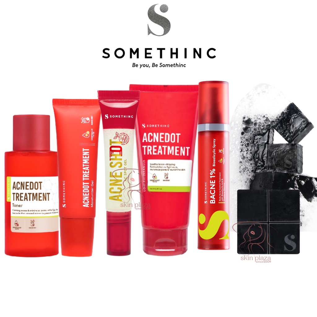 SOMETHINC ACNEDOT Treatment Low pH Cleanser | Moisturizer Gel | Toner | Acne Shot AC Spot Gel | Body Soap |  Bacne Spray Anti Jerawat