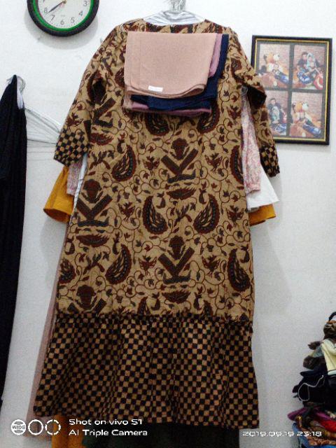 Gamis Batik Manggar, Padi,sekar,cantik,kubis,kipas,daun,kupu,nadine,gendis