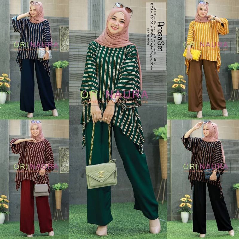 New piyama arab setelan lulu by dlusia / GROSIR SETELAN CP ARAB RENDA LULU BUSUI / DASTER