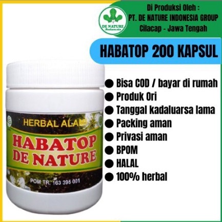 ORIGINAL ABBATUSSAUDA PREMIUM HABATOP DE NATURE - ISI 200 KAPSUL