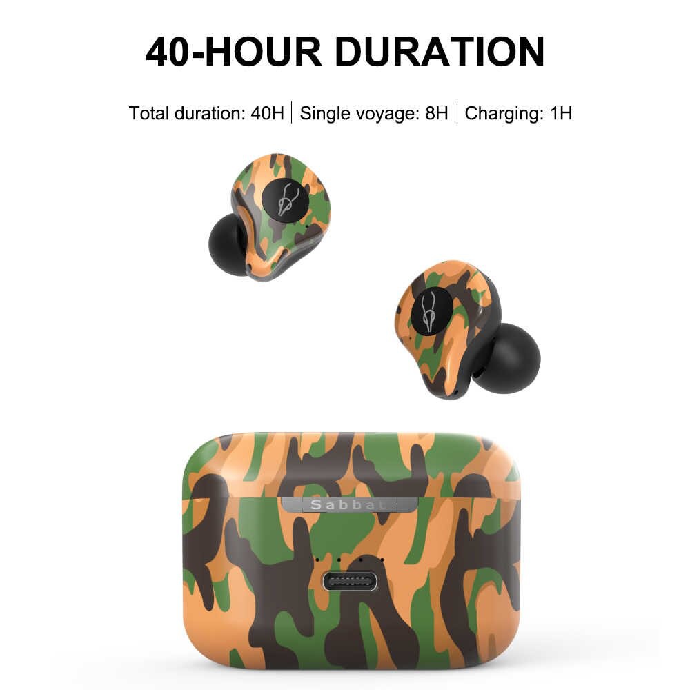 Sabbat E12 ULTRA Camouflage TWS Earphone APTX Bluetooth