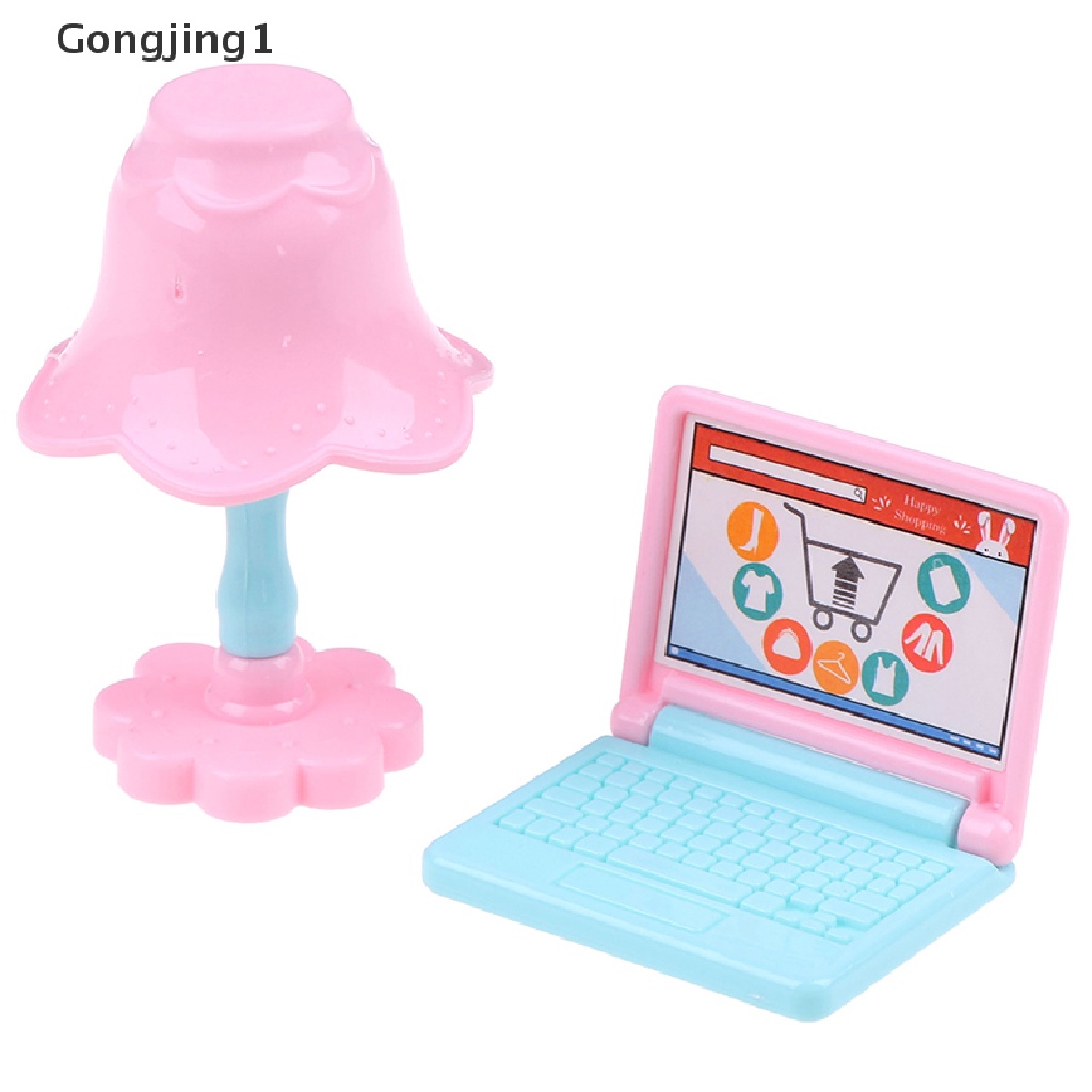 Gongjing1 Miniatur Lampu Komputerlaptop Untuk Aksesoris Rumah Boneka