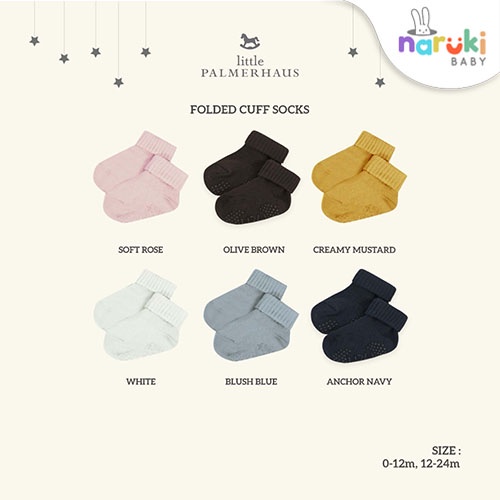 Little Palmerhaus Folded Cuff Socks Kaos Kaki Bayi Anak 0-24 bulan