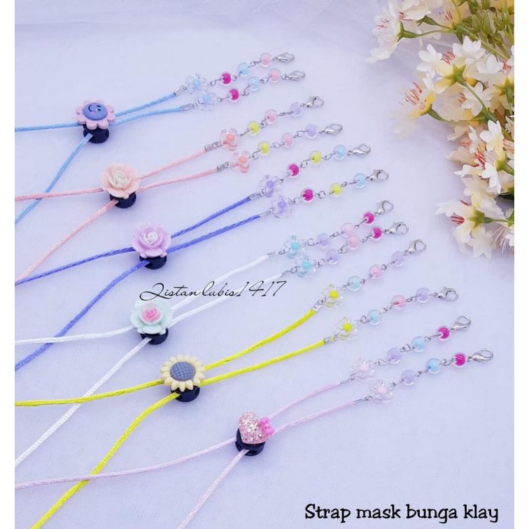 Strap masker bunga klay beli 10 free 2