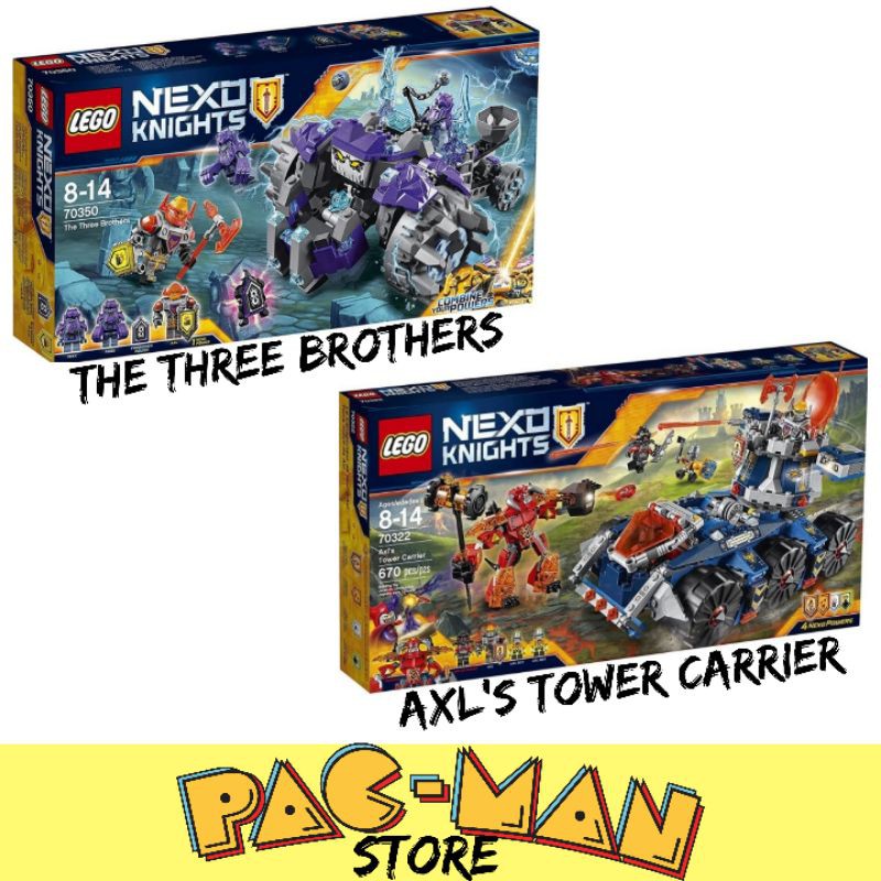 LEGO Nexo Knight Axl's Tower Carrier 70322 / Nexo Knight The Three Brothers 70350 - ORIGINAL