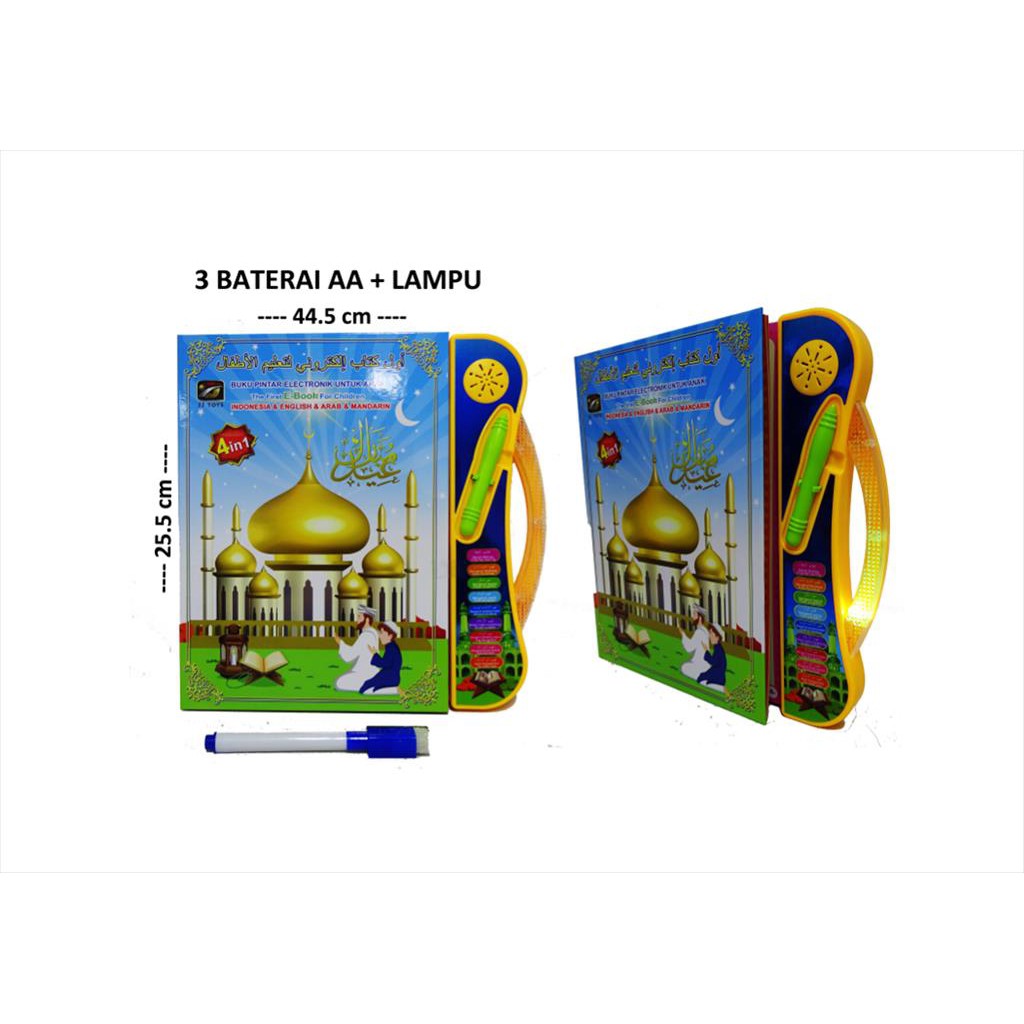 Sekawanmart Mainan Edukasi E Book 4 Bahasa/ebook learning BONUS LED + PENA &amp; SPIDOL TERMURAH!!!