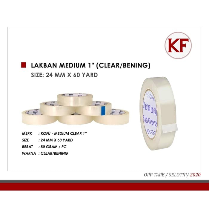 

LAKBAN MEDIUM 1 INCH X 60 YARD (CLEAR / BENING)