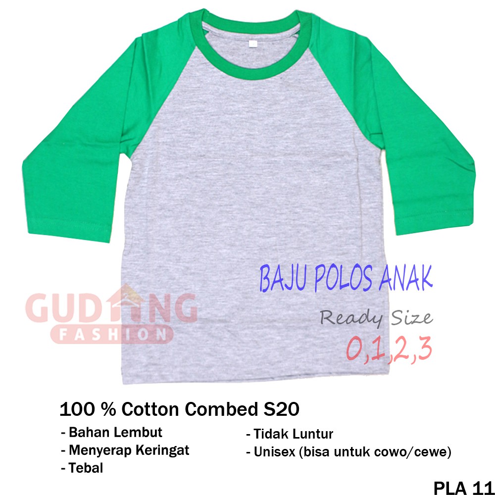 Kaos Katun Polos Anak - PLA 11