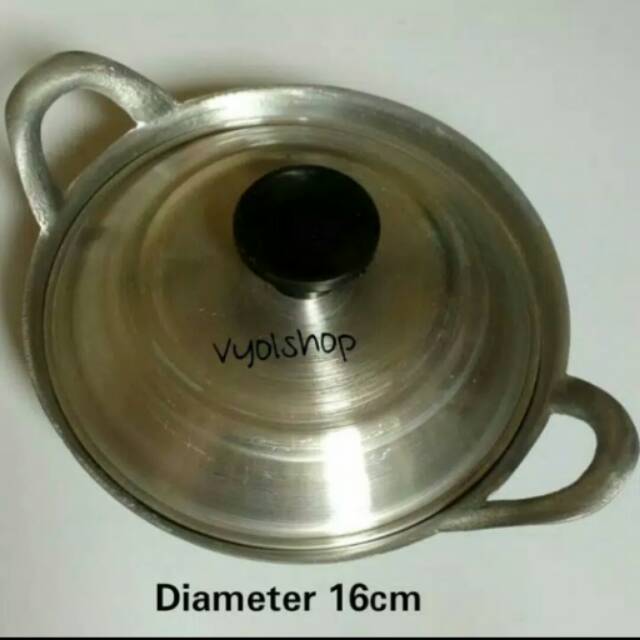 Wajan serabi 16cm+tutup/wajan cucur/wajan kue ape/wajan mini/mainan masak2an/alat makan jadul