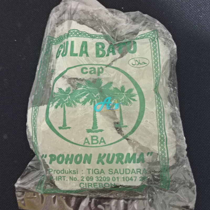 

GULA BATU PUTIH KHAS CIREBON CAP ABA POHON KURMA BERAT 220 - 230gr