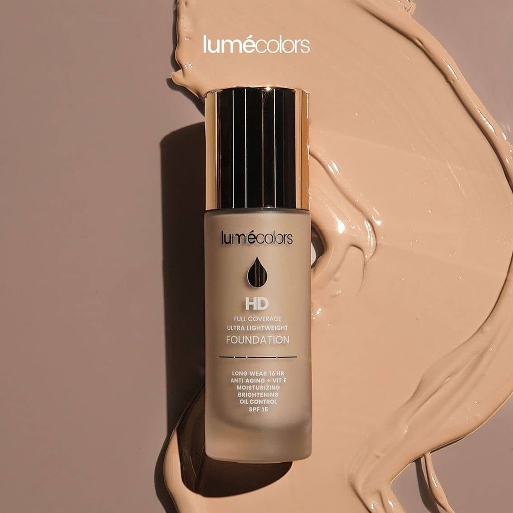 Lumecolors Foundation HD Full Coverage Acne Oil Skin Control / Alas Bedak Wajah Tahan Lama Menutup Jerawat Flek dan Noda