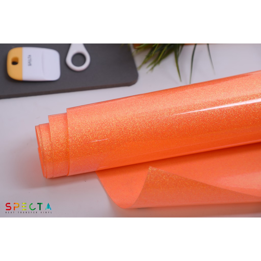 POLYFLEX GLITTER KOREA SPECTAFLEX GLITTER GT-10 HTV FLUORSCENT ORANGE