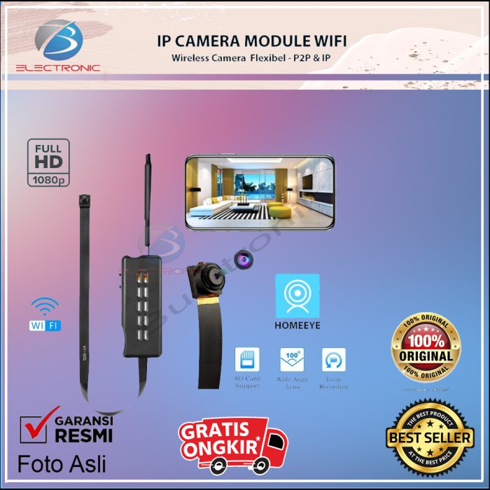 IP Camera Wireless Wifi/Ip 1080 Hidden Spy Camera Modul Video Kamera - MODULE CAMERA