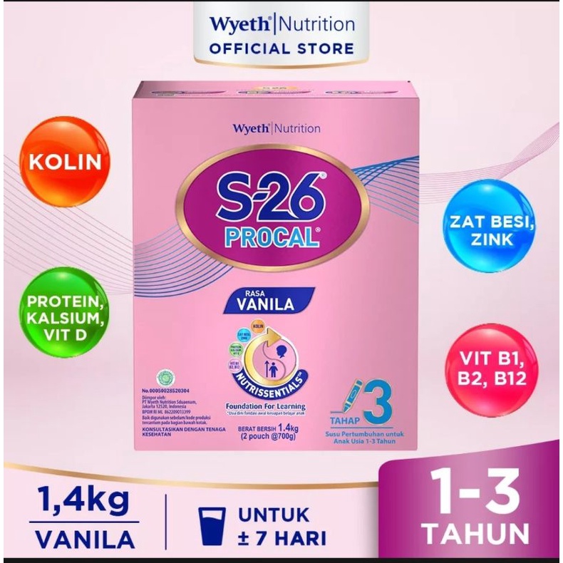 S-26 Susu Formula [1400g] Tahap 3 dan Tahap 4