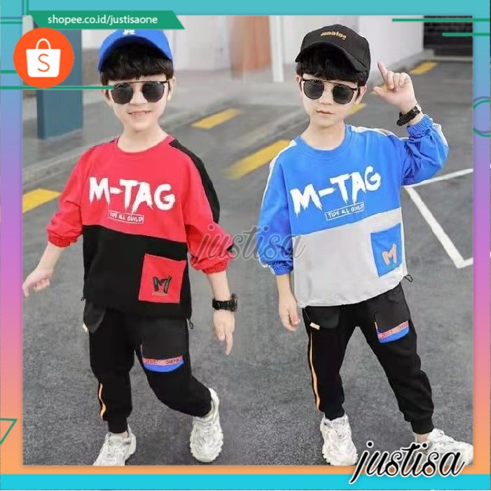 Promo !! Setelan anak import trendy / setelan mister tag tide all ukuran 4-6tahun / One set anak laki-laki / Setelan baju anak cowok