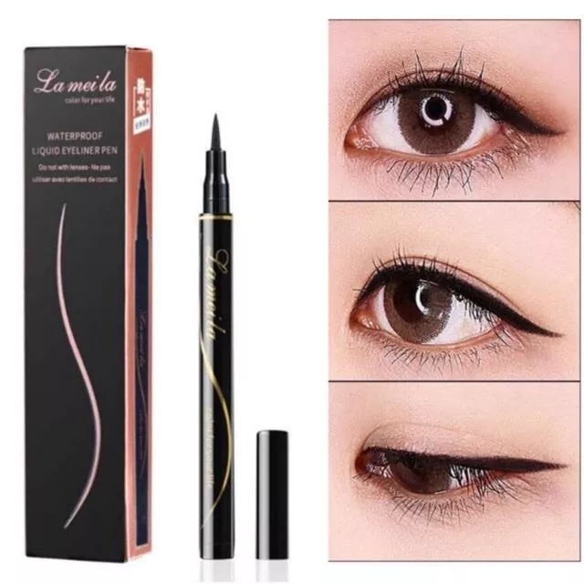 HOPE STORE  - [ BISA COD ] ORIGINAL LAMEILA Eyeliner Pen Pencil Hitam Waterproof Anti Air dan Tahan Lama